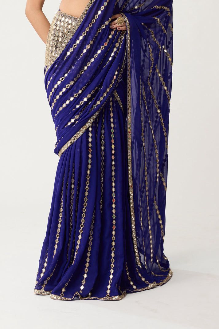 Ready to Wear Real Mirror Work Saree
