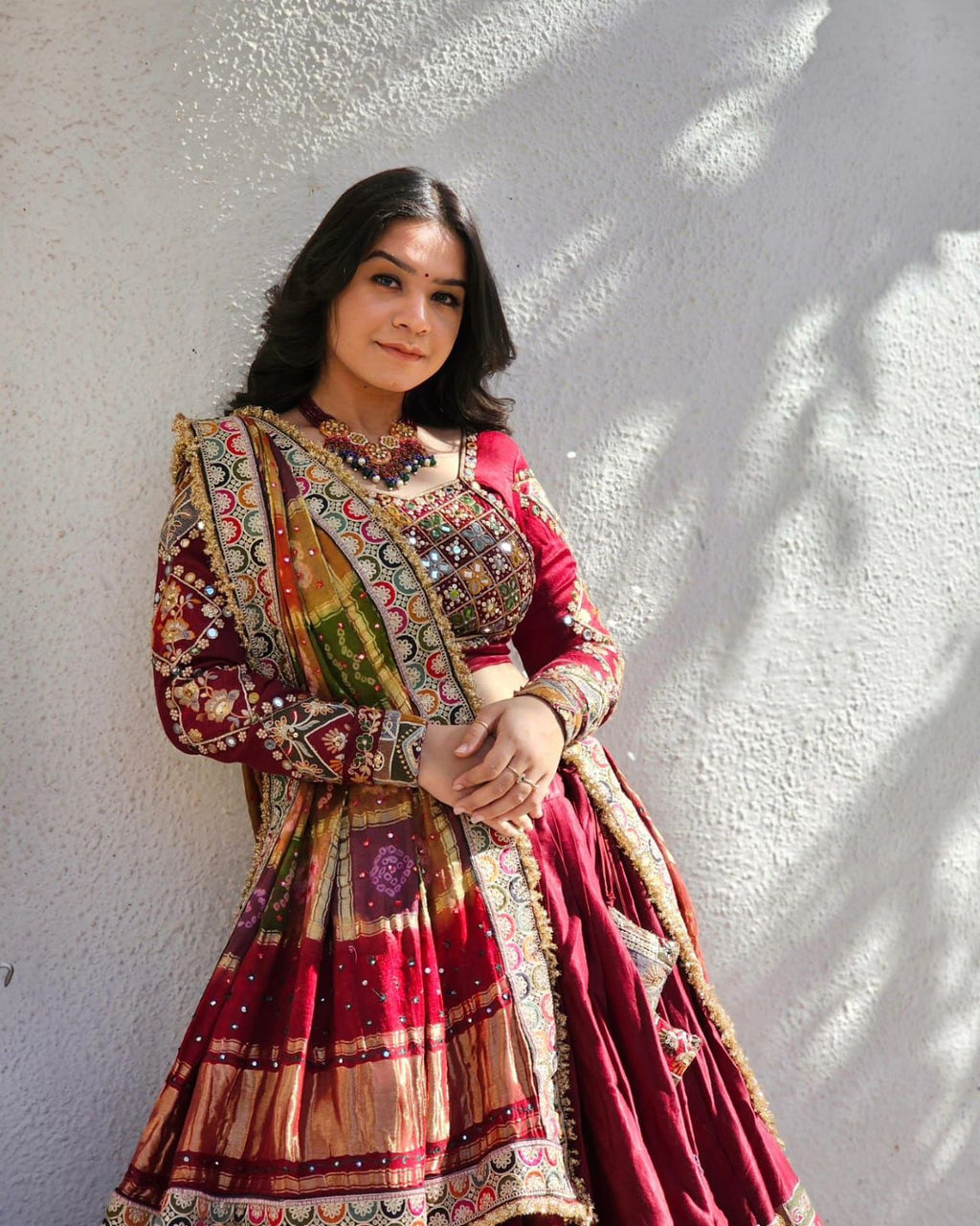 Premium Heavy Flair Muslin Cotton Lehenga Choli with Mirror Work