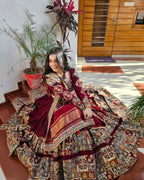 Premium Heavy Flair Muslin Cotton Lehenga Choli with Mirror Work