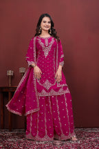 Designer Embroidered Fendy Sharara Suit with Dupatta | Traditional Occasions Outfit