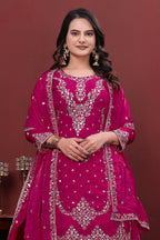 Designer Embroidered Fendy Sharara Suit with Dupatta | Traditional Occasions Outfit
