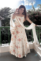 Premium Floral Anarkali Suit Set with Dupatta | Party Wear Outfit