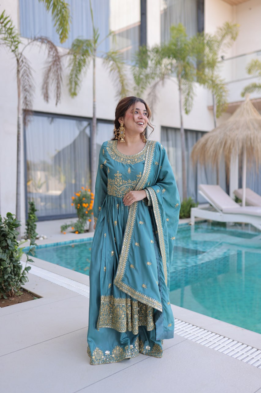 Premium Super Silk Sharara Set with Dupatta for Women – Designer Festive Outfit
