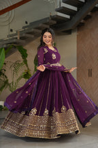 Premium Designer Gown with Dupatta for Women – Party Wear Anarkali Dress