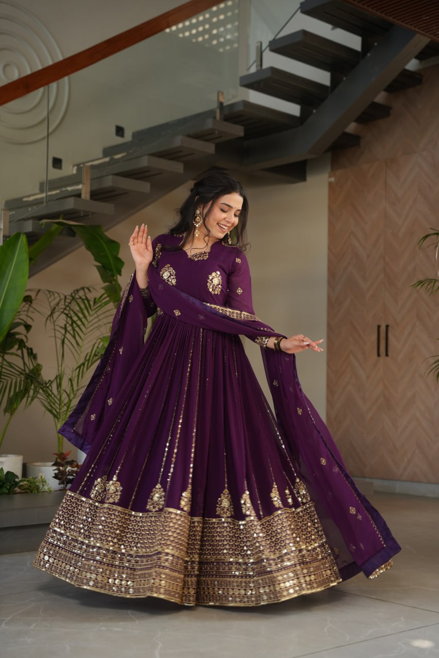 Premium Designer Gown with Dupatta for Women – Party Wear Anarkali Dress