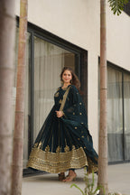 Premium Designer Gown with Dupatta for Women – Party Wear Anarkali Dress