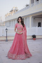 Premium Fendi Silk Lehenga Choli with Dupatta for Women – Wedding Wear Set