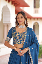 Premium Vichitra Silk Lehenga Choli with Dupatta for Women – Wedding & Festive Wear Set