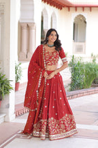 Premium Vichitra Silk Lehenga Choli with Dupatta for Women – Wedding & Festive Wear Set