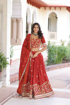 Premium Vichitra Silk Lehenga Choli with Dupatta for Women – Wedding & Festive Wear Set