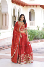 Premium Vichitra Silk Lehenga Choli with Dupatta for Women – Wedding & Festive Wear Set