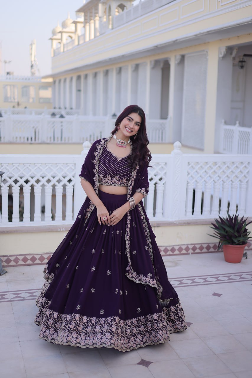 Premium Fox Blooming Lehenga Choli with Dupatta for Women – Wedding & Party Wear Set