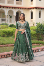 Premium Vichitra Silk Lehenga Choli Set for Women – Party Wear Outfit