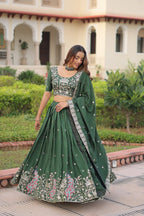 Premium Vichitra Silk Lehenga Choli Set for Women – Party Wear Outfit