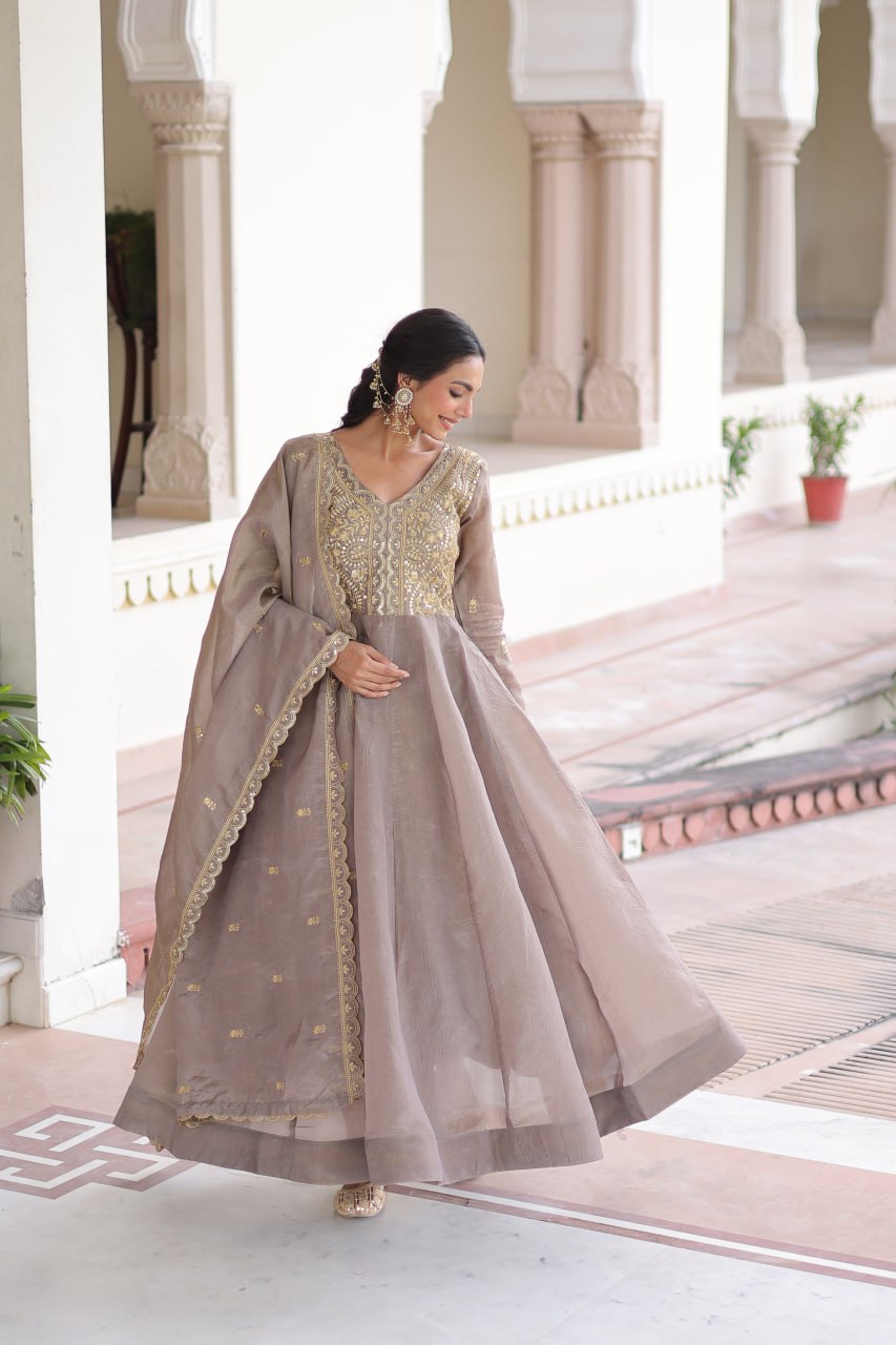 Designer Gown with Dupatta for Women | Party Wear Dress