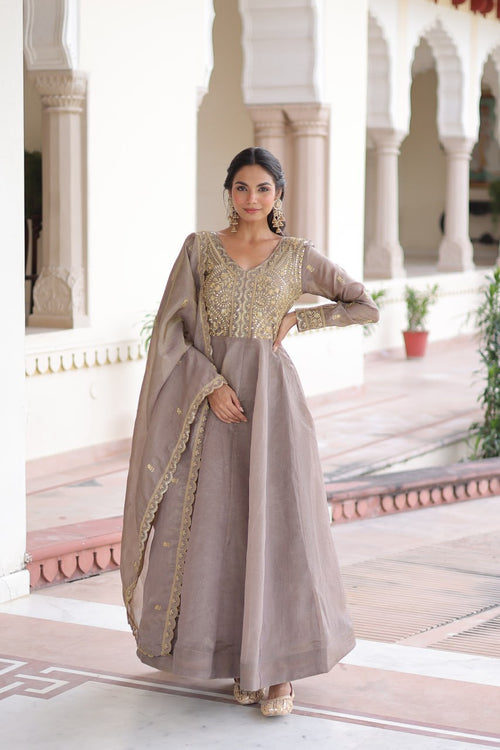 Designer Gown with Dupatta for Women | Party Wear Dress