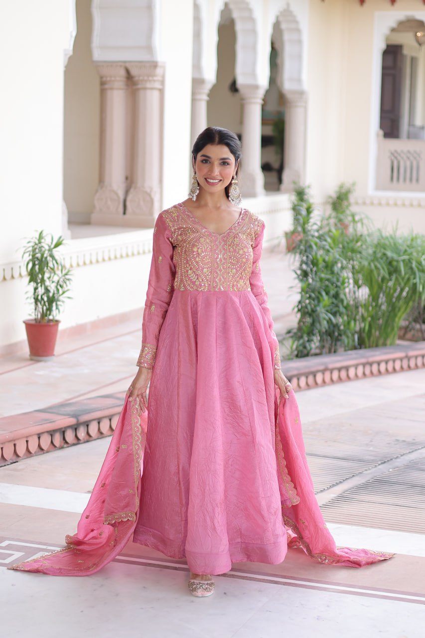 Designer Gown with Dupatta for Women | Party Wear Dress