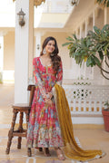 Premium Alia Cut Anarkali Gown with Dupatta for Women – Embroidered Party Wear Dress