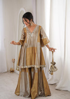 Sharara Set with Batwa for Women – Designer Mirror Work Festive Outfit