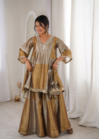 Sharara Set with Batwa for Women – Designer Mirror Work Festive Outfit