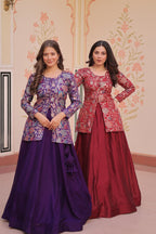 Premium Designer Lehenga Choli Set for Women – Pure Vichitra Fabric Party Wear Ethnic Outfit