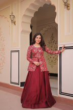 Premium Designer Lehenga Choli Set for Women – Pure Vichitra Fabric Party Wear Ethnic Outfit
