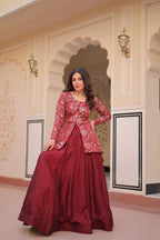 Premium Designer Lehenga Choli Set for Women – Pure Vichitra Fabric Party Wear Ethnic Outfit