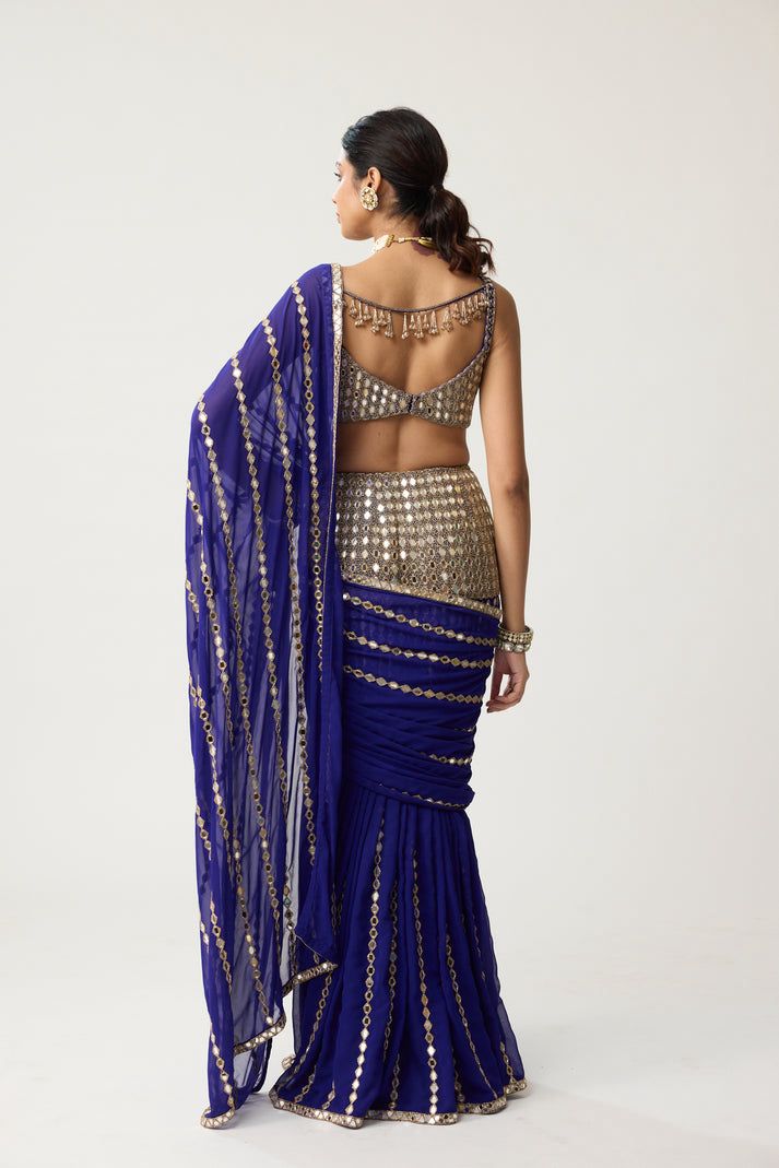 Ready to Wear Real Mirror Work Saree