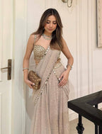 Ready to Wear Mirror Work Party Wear Saree