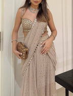 Ready to Wear Mirror Work Party Wear Saree