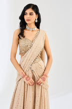 Ready to Wear Mirror Work Party Wear Saree