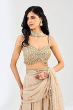 Ready to Wear Mirror Work Party Wear Saree