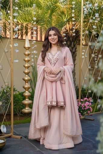 Ivory Sheeshmahal Sharara Set
