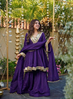 Ivory Sheeshmahal Sharara Set
