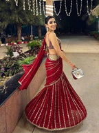 Ready to Wear Real Mirror Work Saree