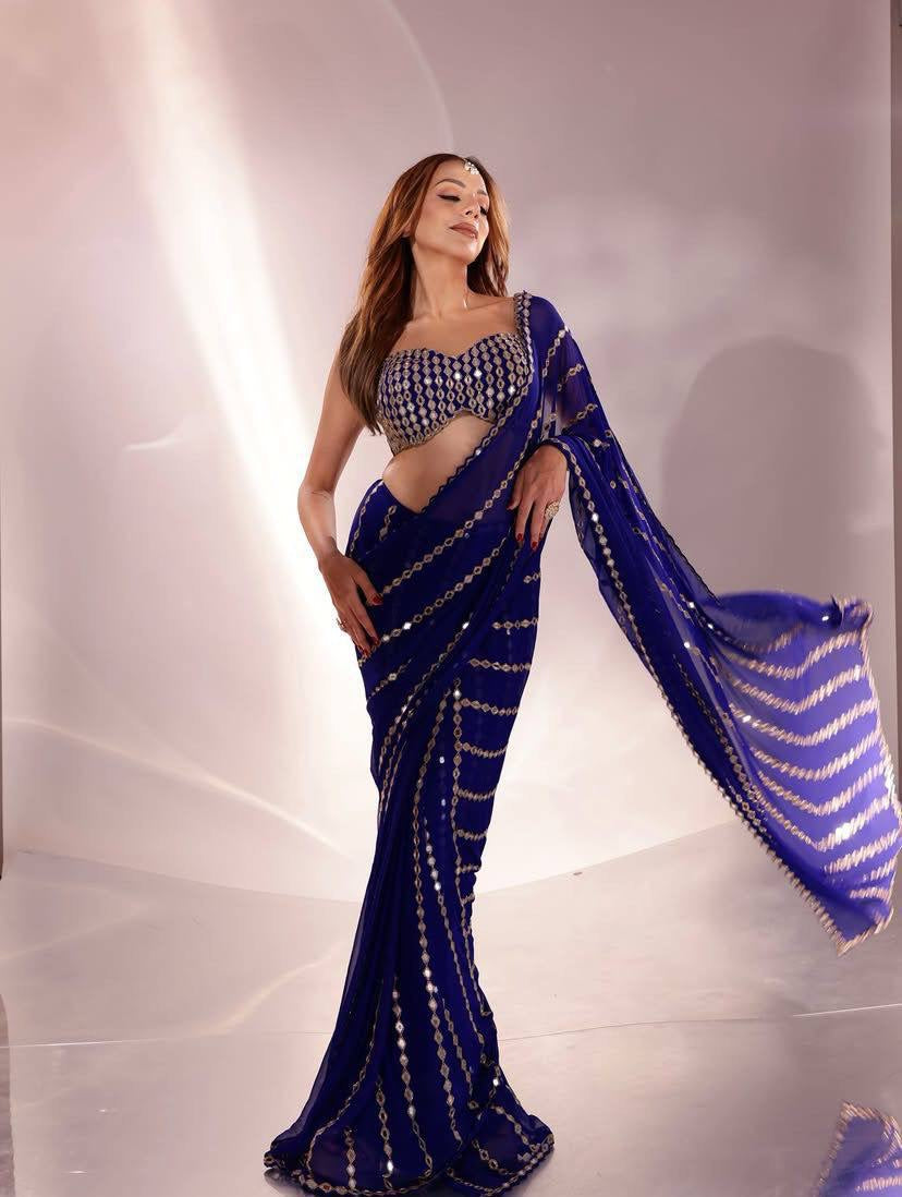 Ready to Wear Mirror Work Saree