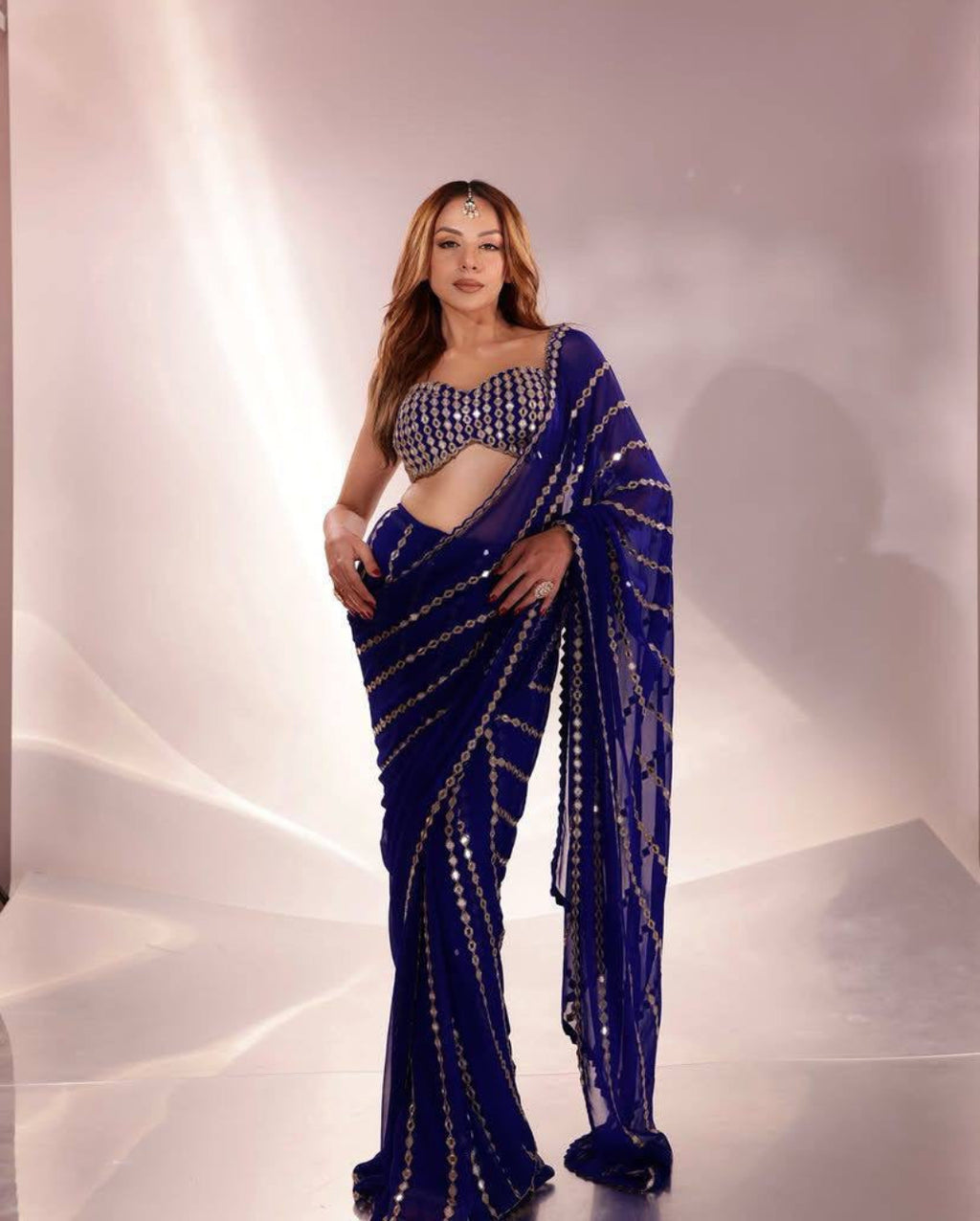 Ready to Wear Mirror Work Saree