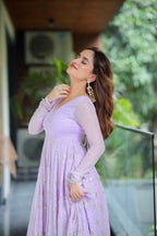 Luxury Embroidered Anarkali Suit Set with Dupatta