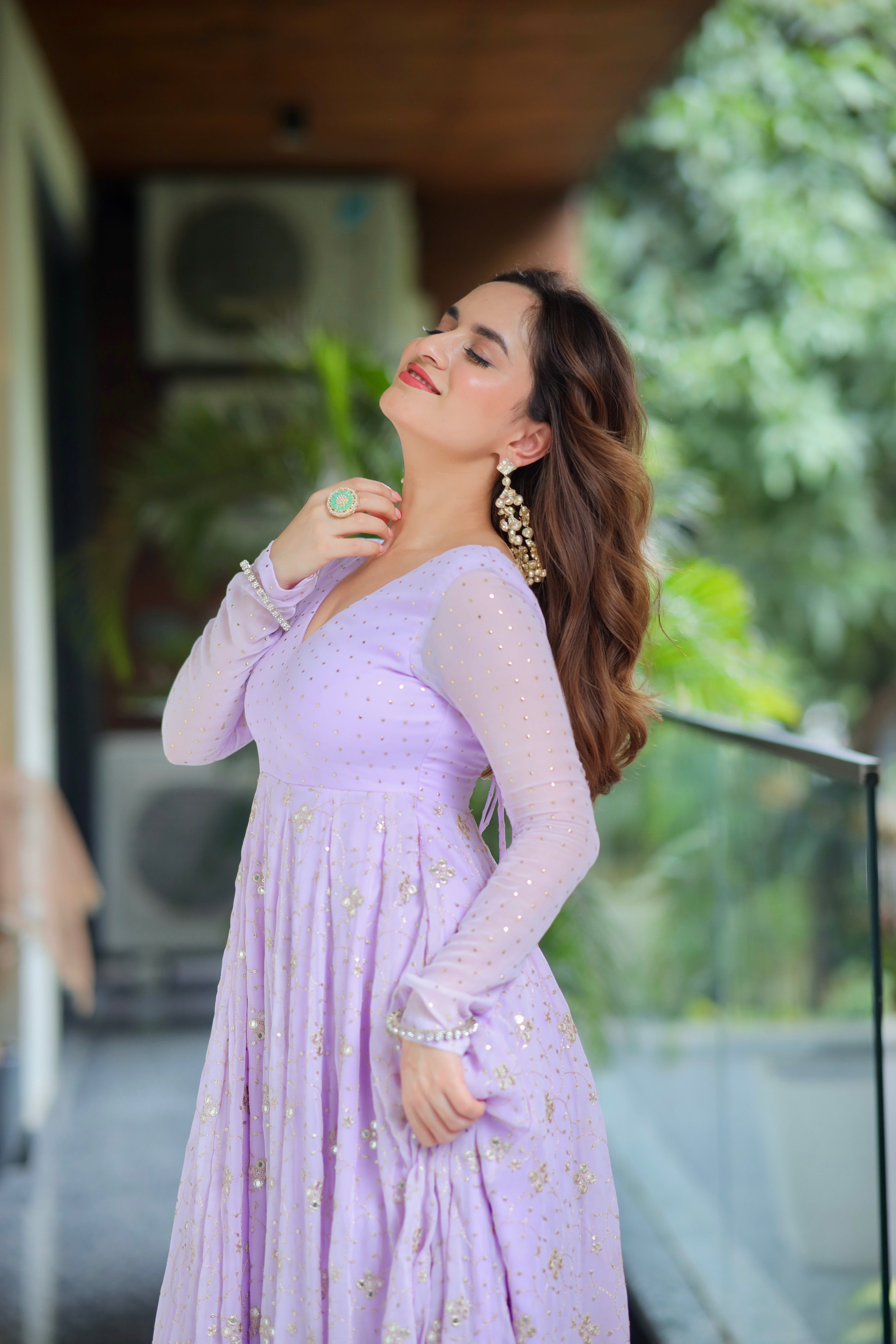 Luxury Embroidered Anarkali Suit Set with Dupatta
