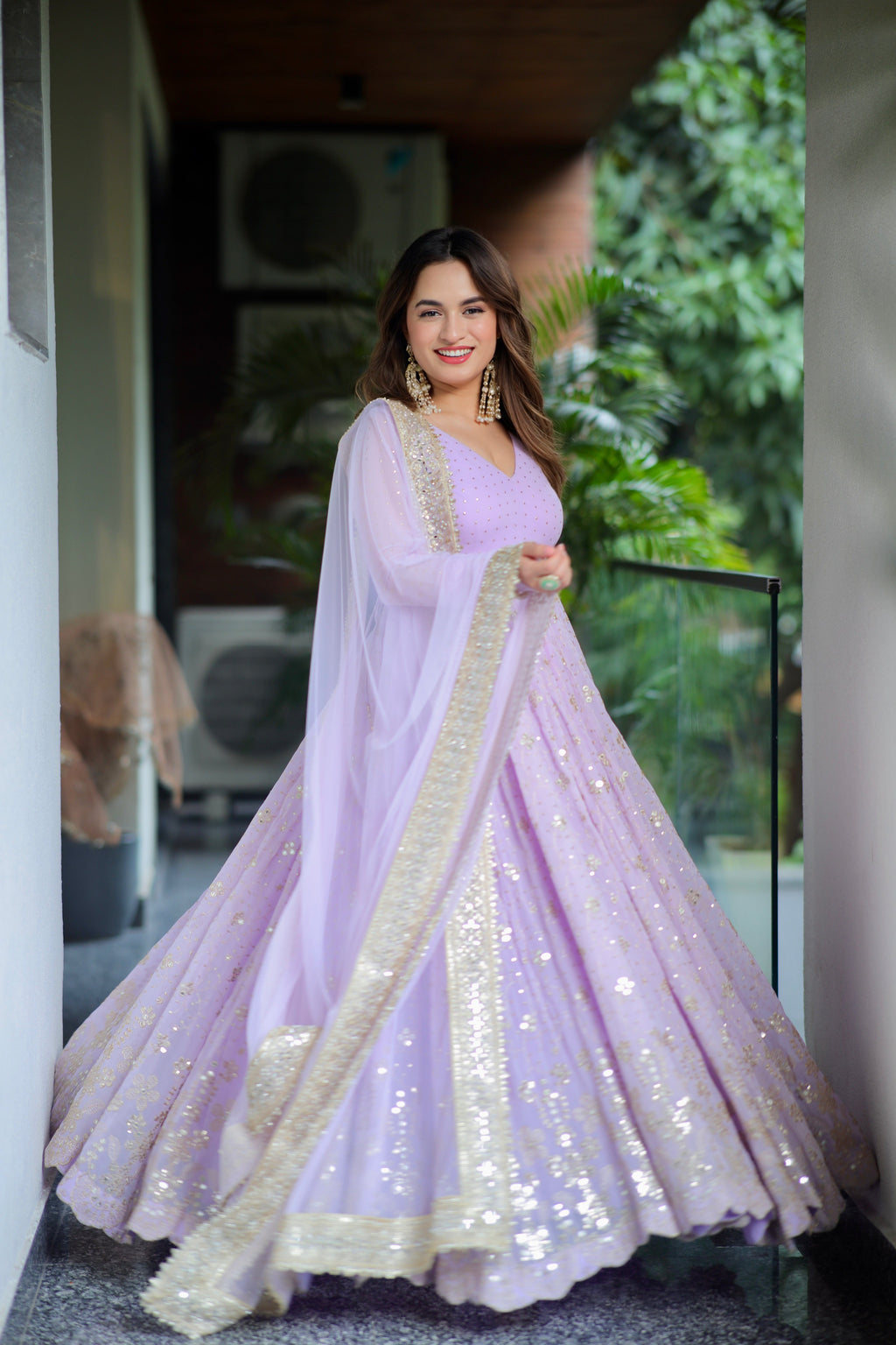 Luxury Embroidered Anarkali Suit Set with Dupatta