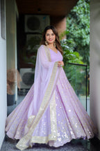 Luxury Embroidered Anarkali Suit Set with Dupatta