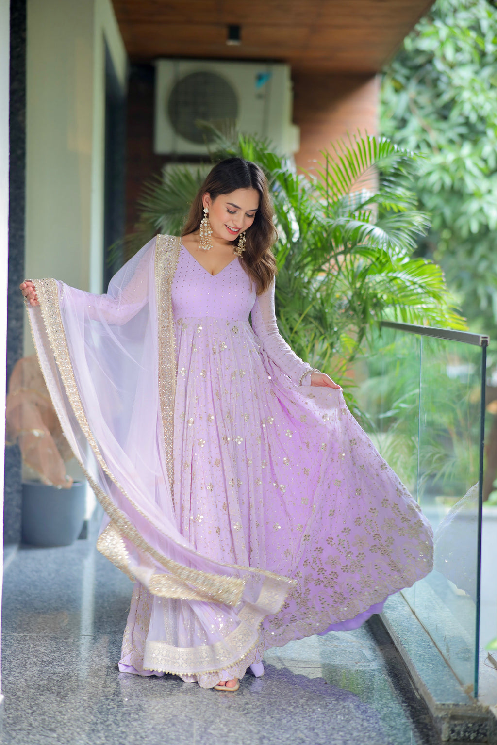 Luxury Embroidered Anarkali Suit Set with Dupatta