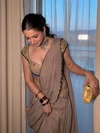 Ready to Wear Crushed Party Wear Saree