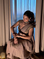 Ready to Wear Crushed Party Wear Saree