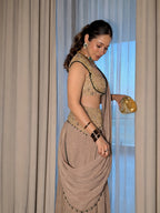 Ready to Wear Crushed Party Wear Saree