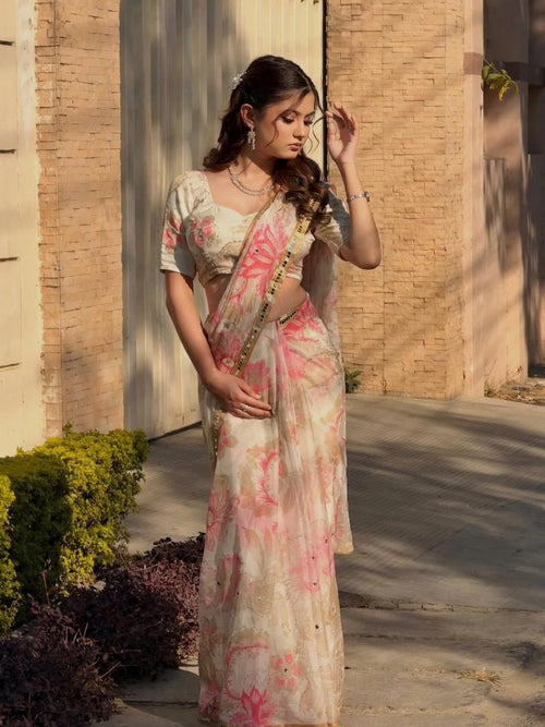 Premium Floral Silk Saree