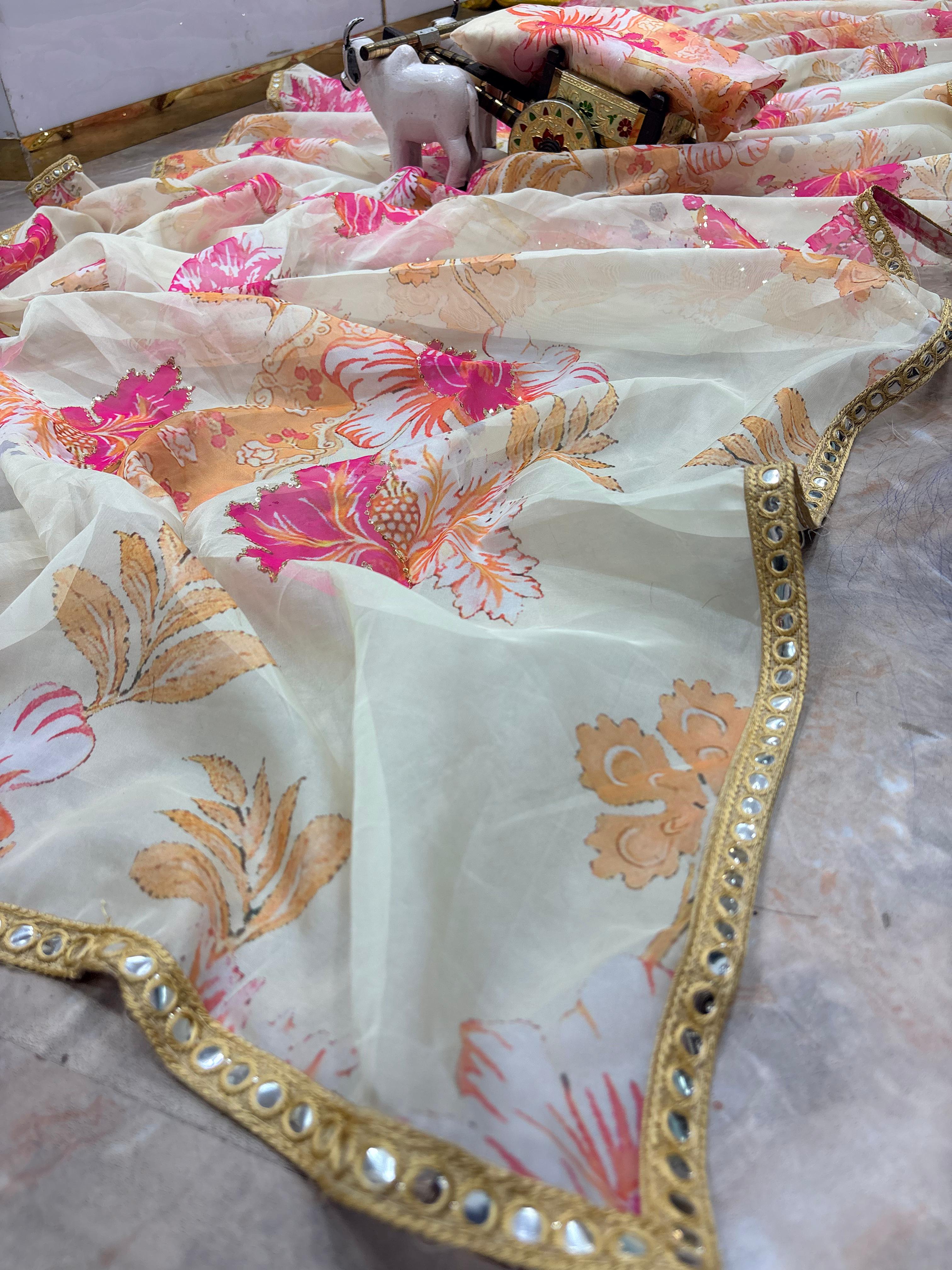 Premium Floral Silk Saree