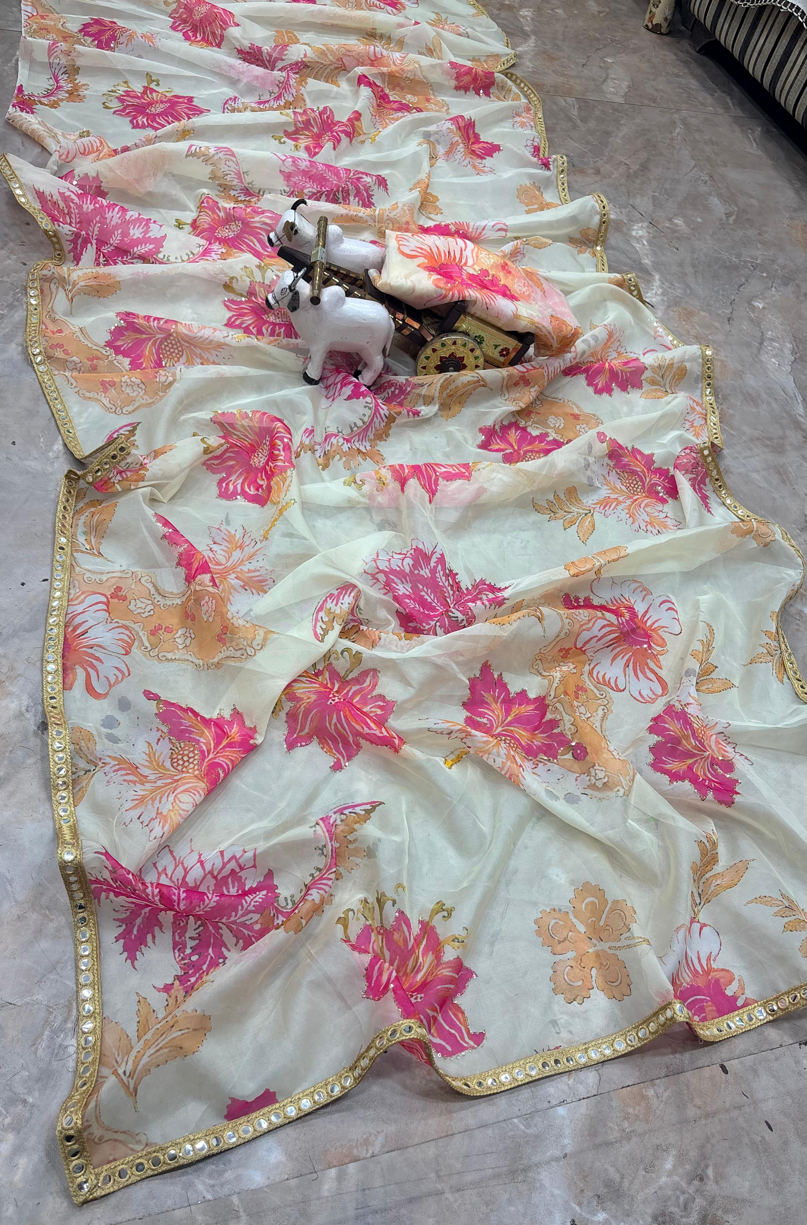 Premium Floral Silk Saree