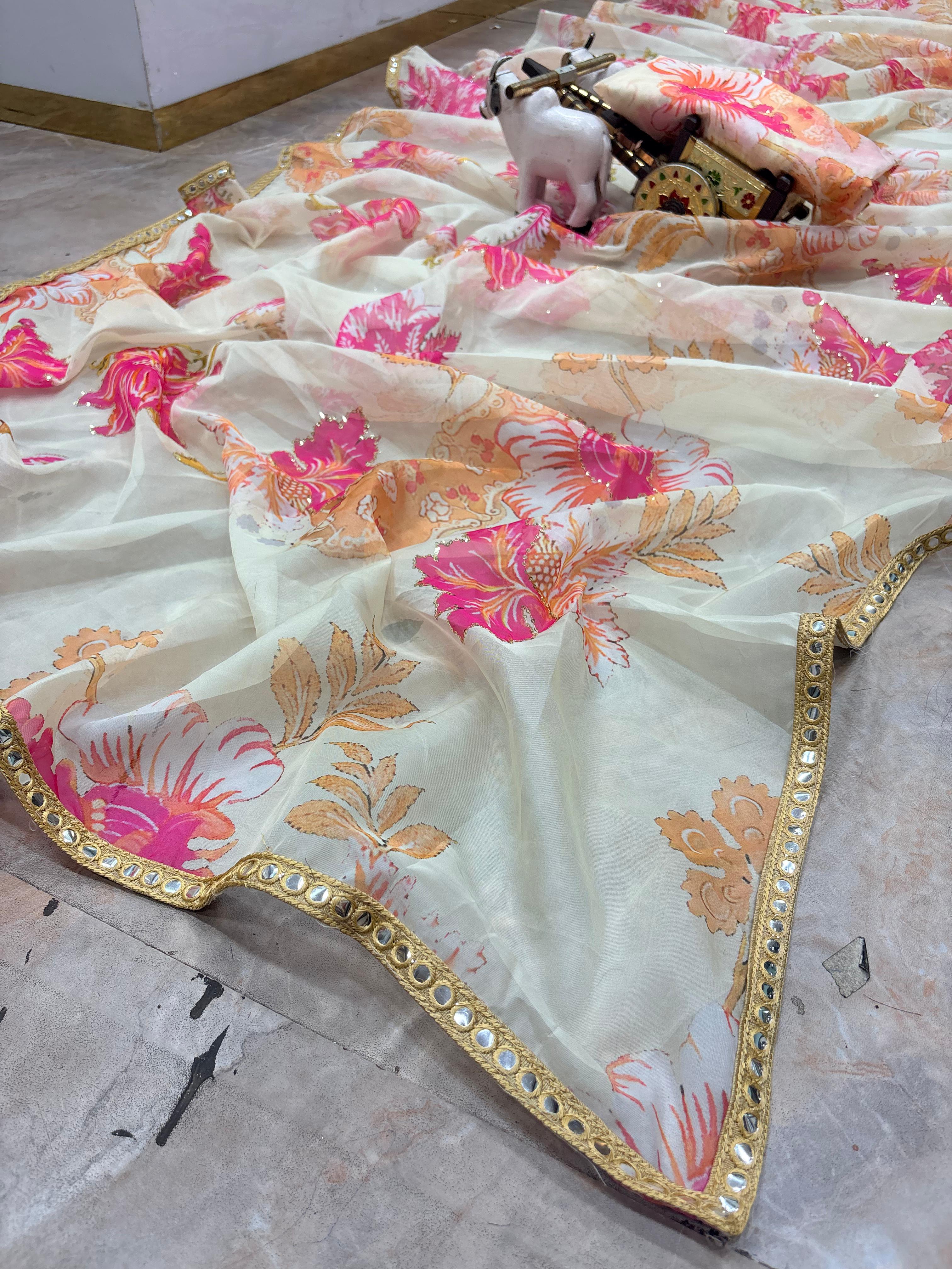 Premium Floral Silk Saree