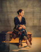 Sonakshi Velvet Embroidered Suit Set with Dupatta